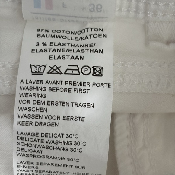 Saint James Elfy Denim Skirt in White - Size 4 - Picture 12 of 13